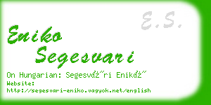 eniko segesvari business card